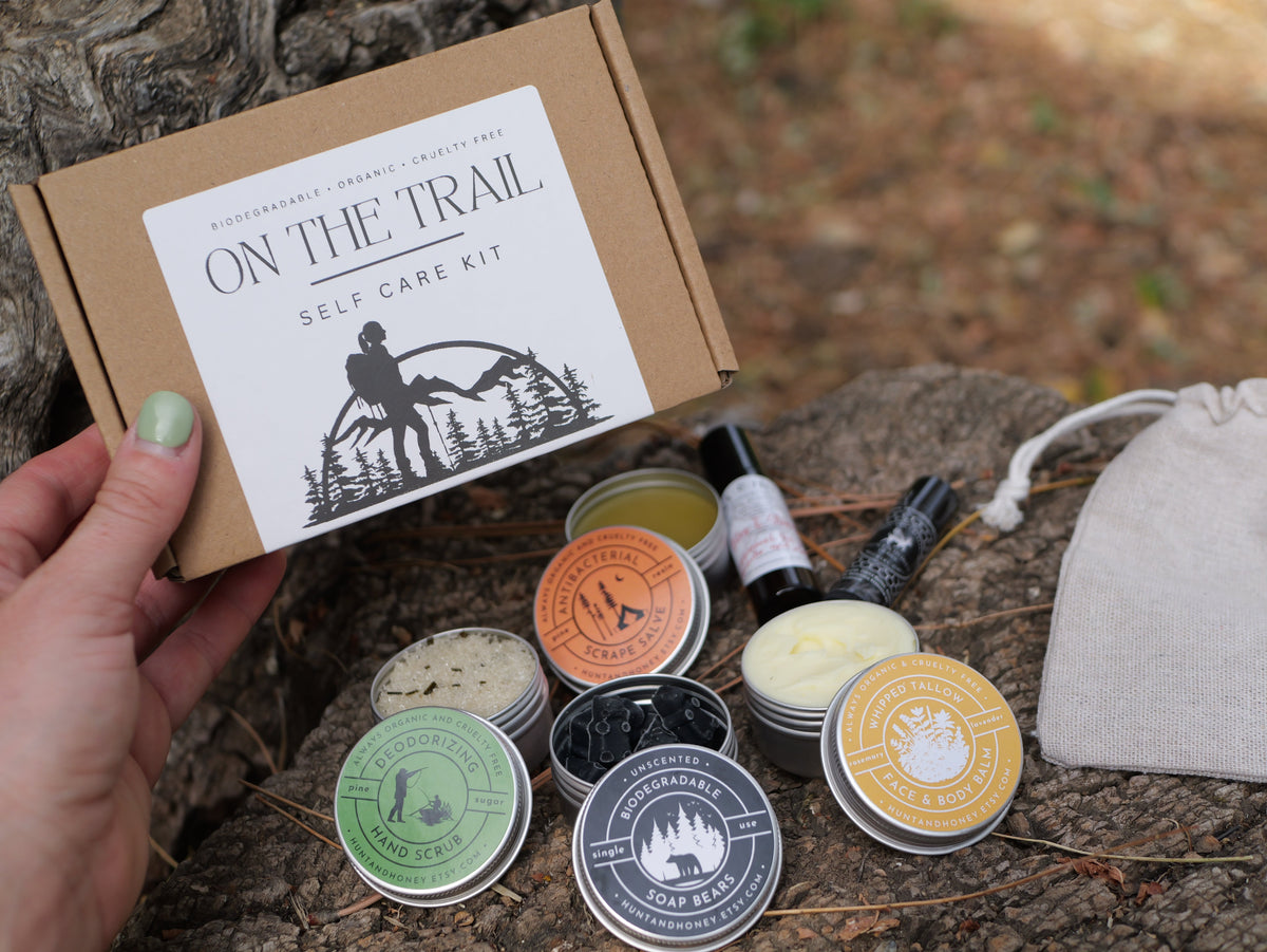 On The Trail gift set - self care - great gift for climbers, hikers, hunters, backpackers, and more!