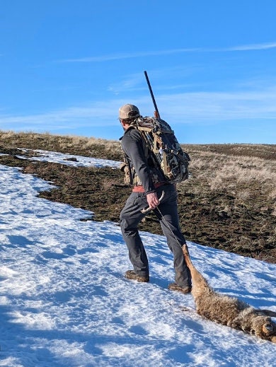 Hunting Drag Tote – Handmade Paracord Coyote/Deer Hauler with Antler Handle