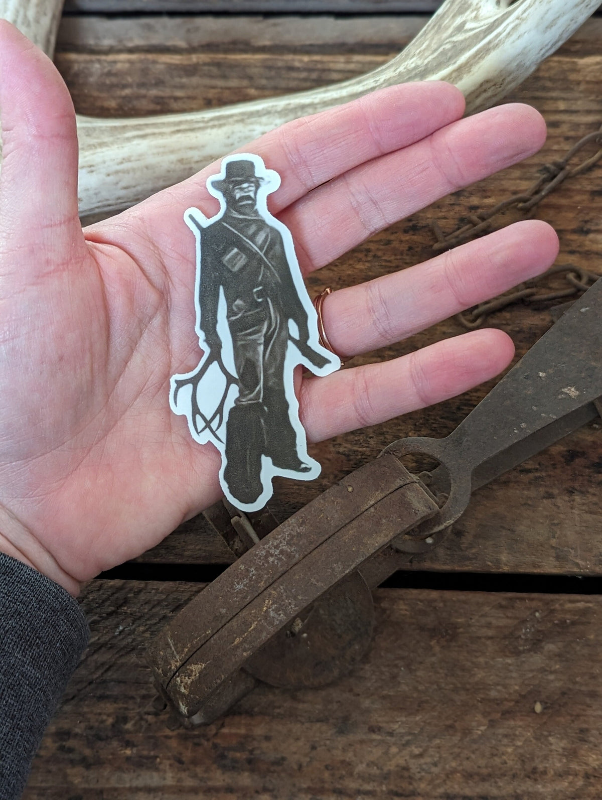 Jeremiah Johnson Shed Hunter Sticker - Weatherproof Vinyl Decal