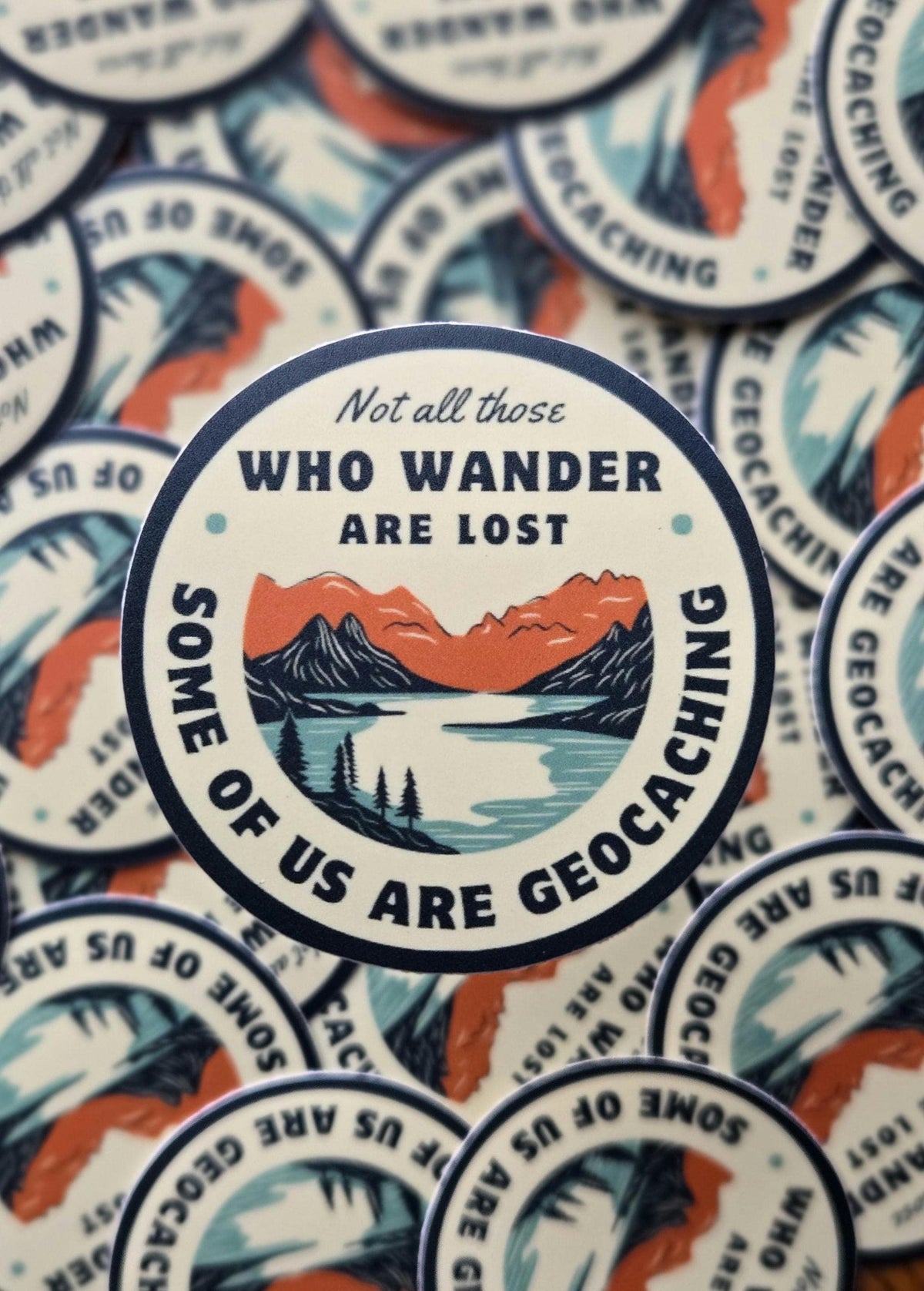Geocaching Swag Sticker - "Not All Who Wander" Weatherproof Vinyl
