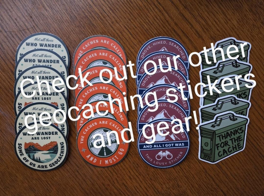 Geocaching 2.5" vinyl sticker - weatherproof stickers - geocache label