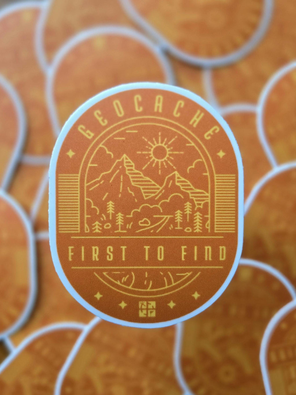 Geocaching First To Find Sticker – Unique Swag Prize (1.5 inch)