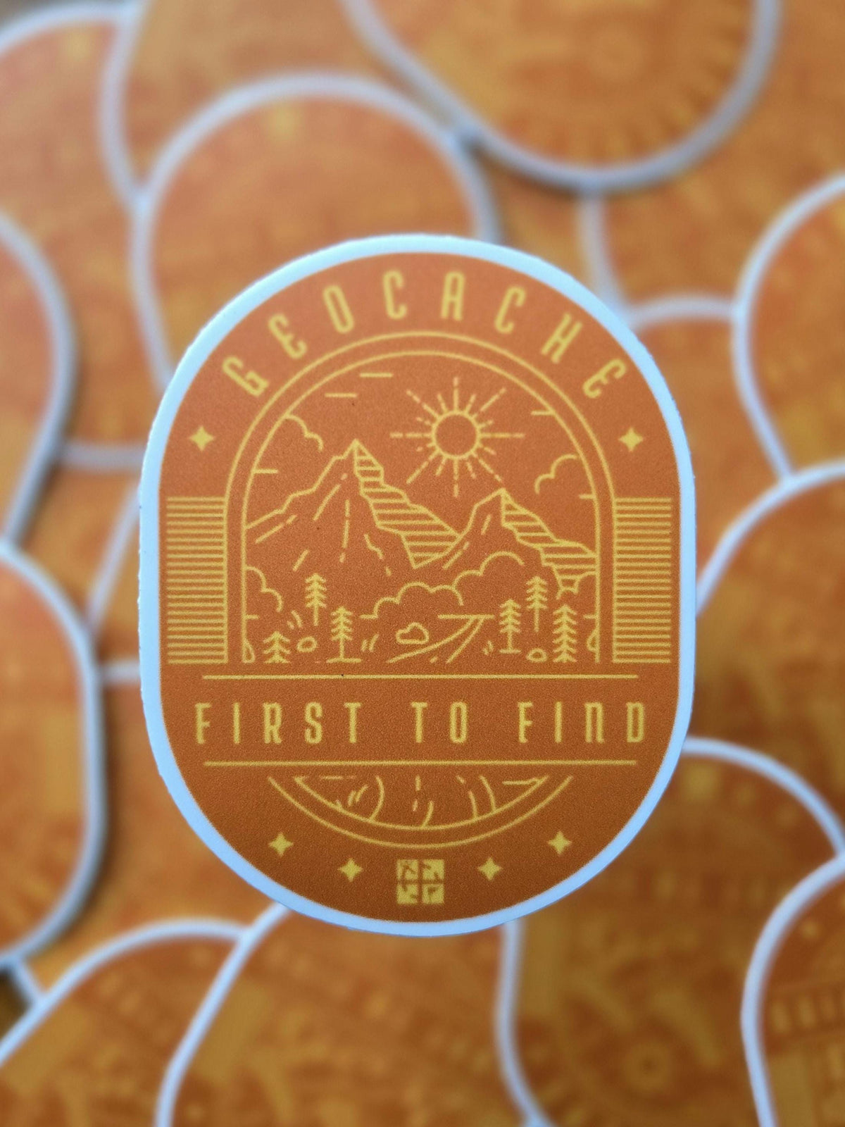 Geocaching First To Find Sticker – Unique Swag Prize (1.5 inch)