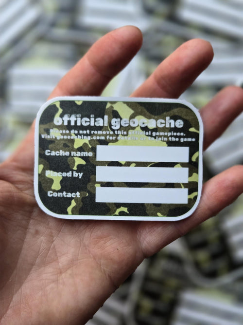 Geocaching 2.5" vinyl sticker - weatherproof stickers - geocache label