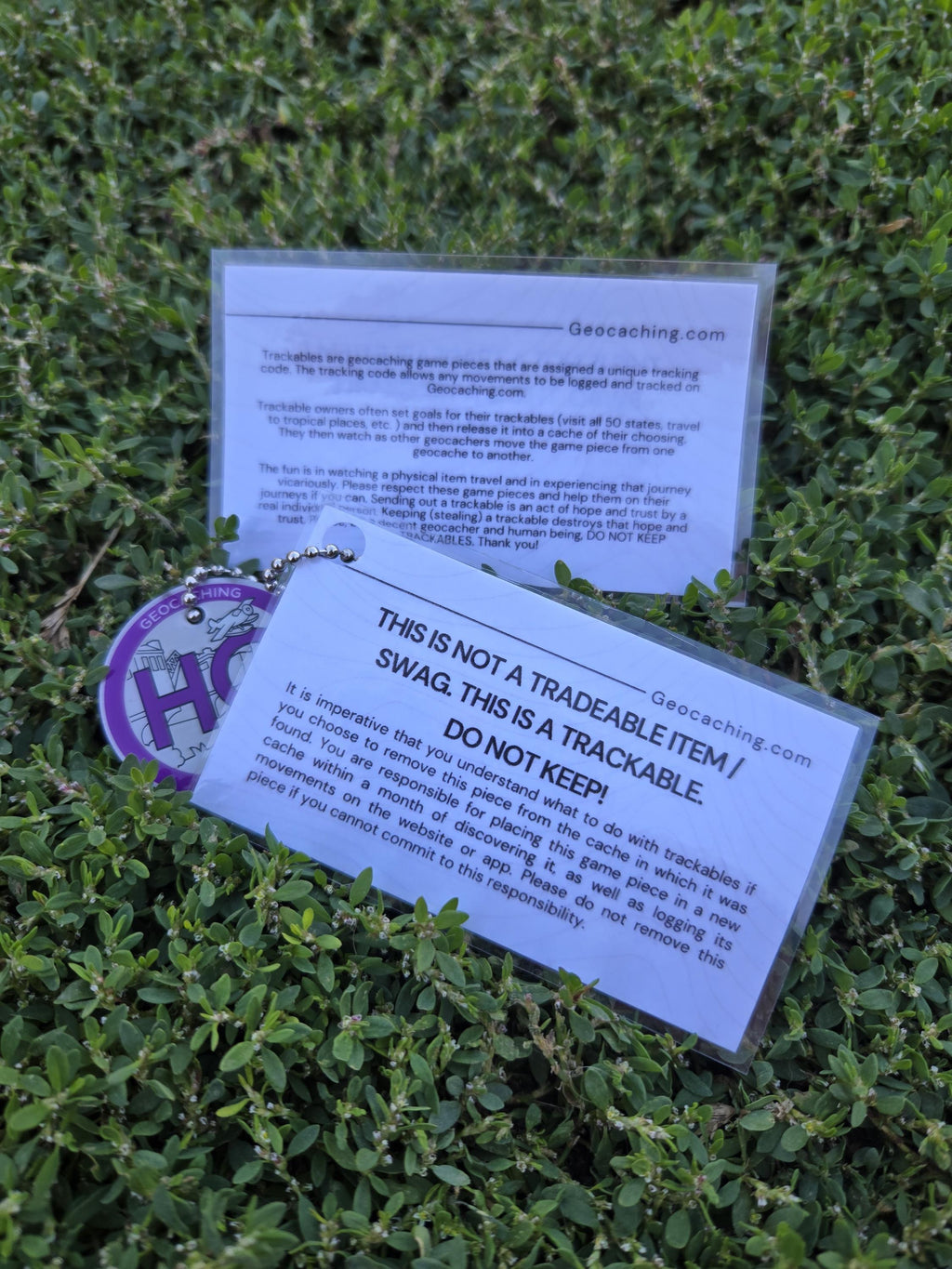 Geocaching Trackable Card - Keep Trackables Safe - geocaching supplies