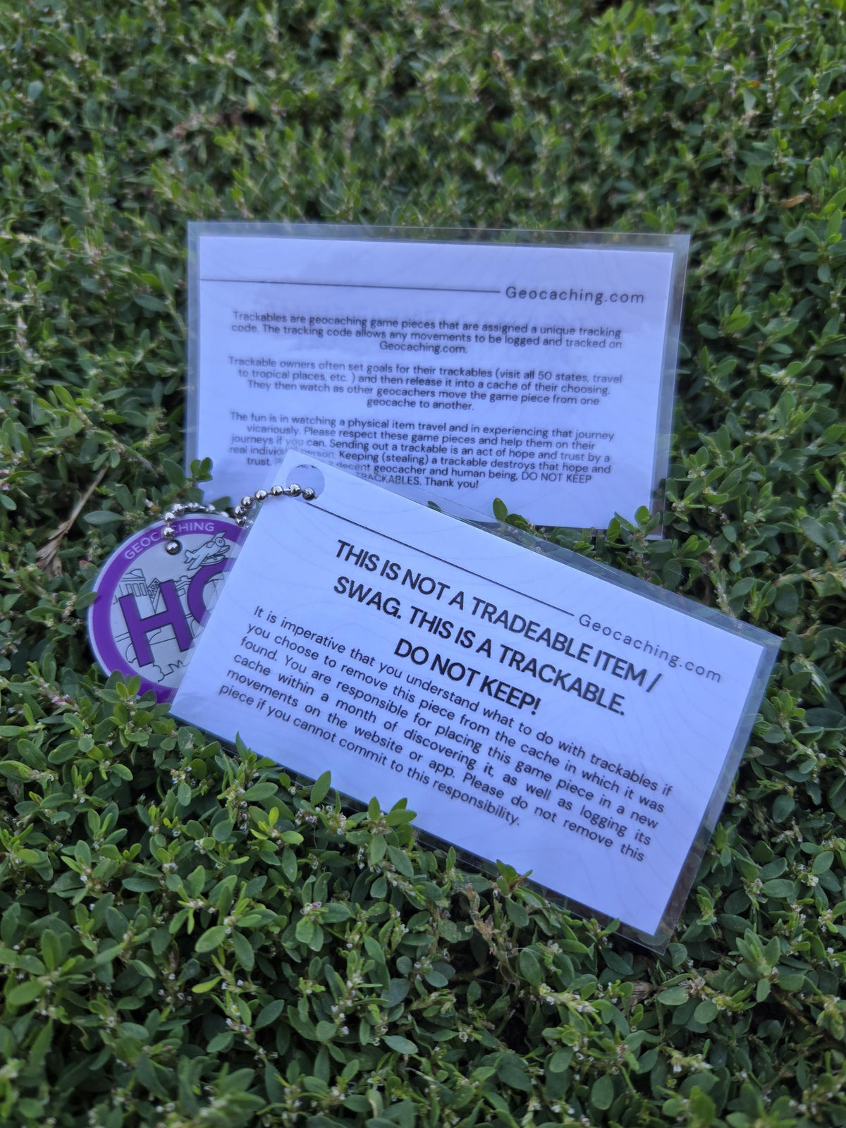Geocaching Trackable Card - Keep Trackables Safe - geocaching supplies