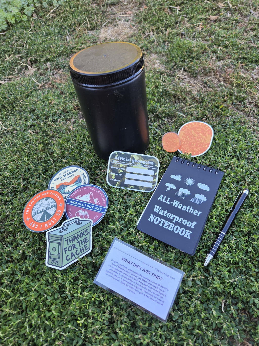 ready to hide - geocache kit - fill your own container - geocaching supplies