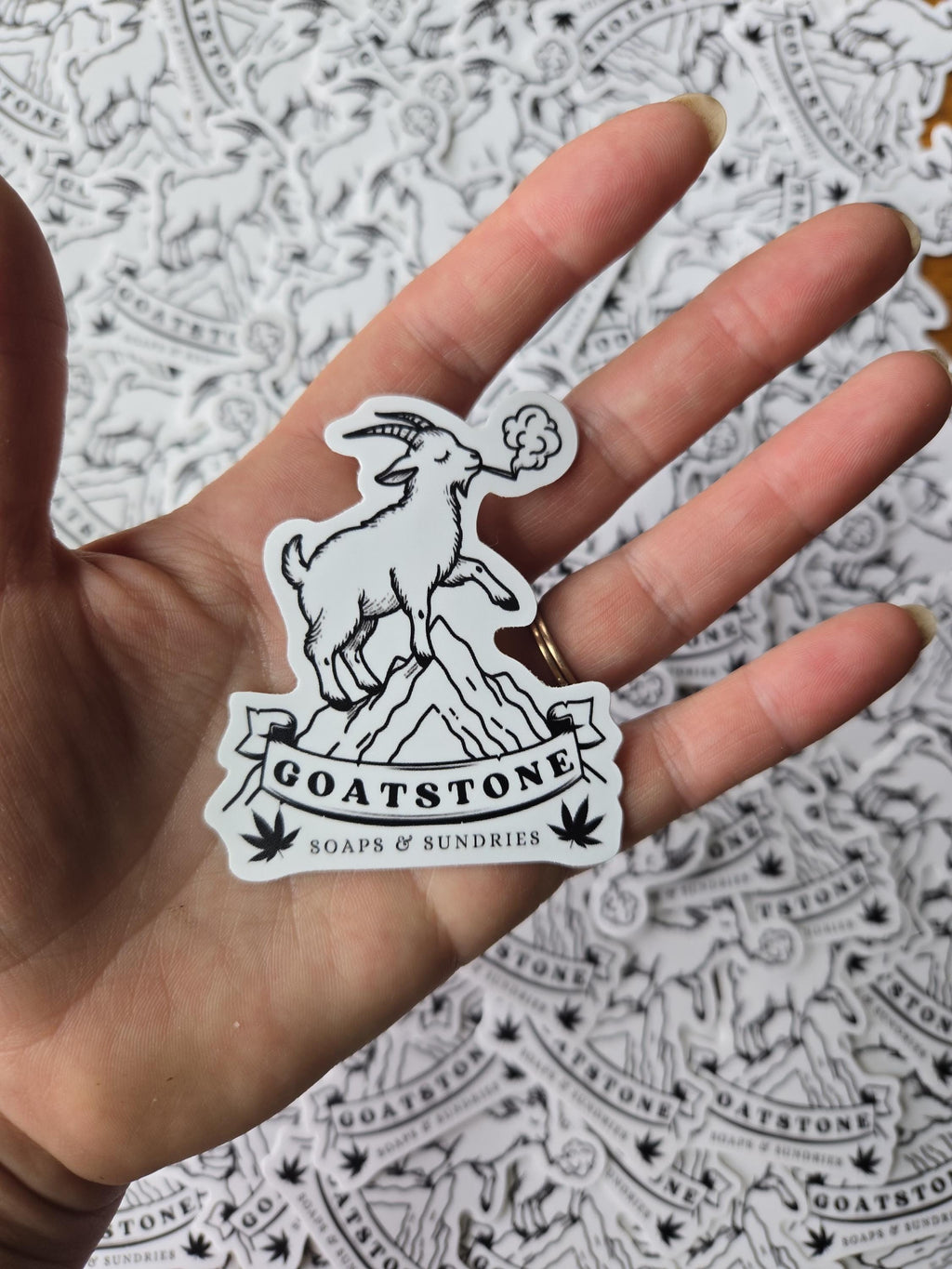 GOATSTONE 2" vinyl sticker weatherproof