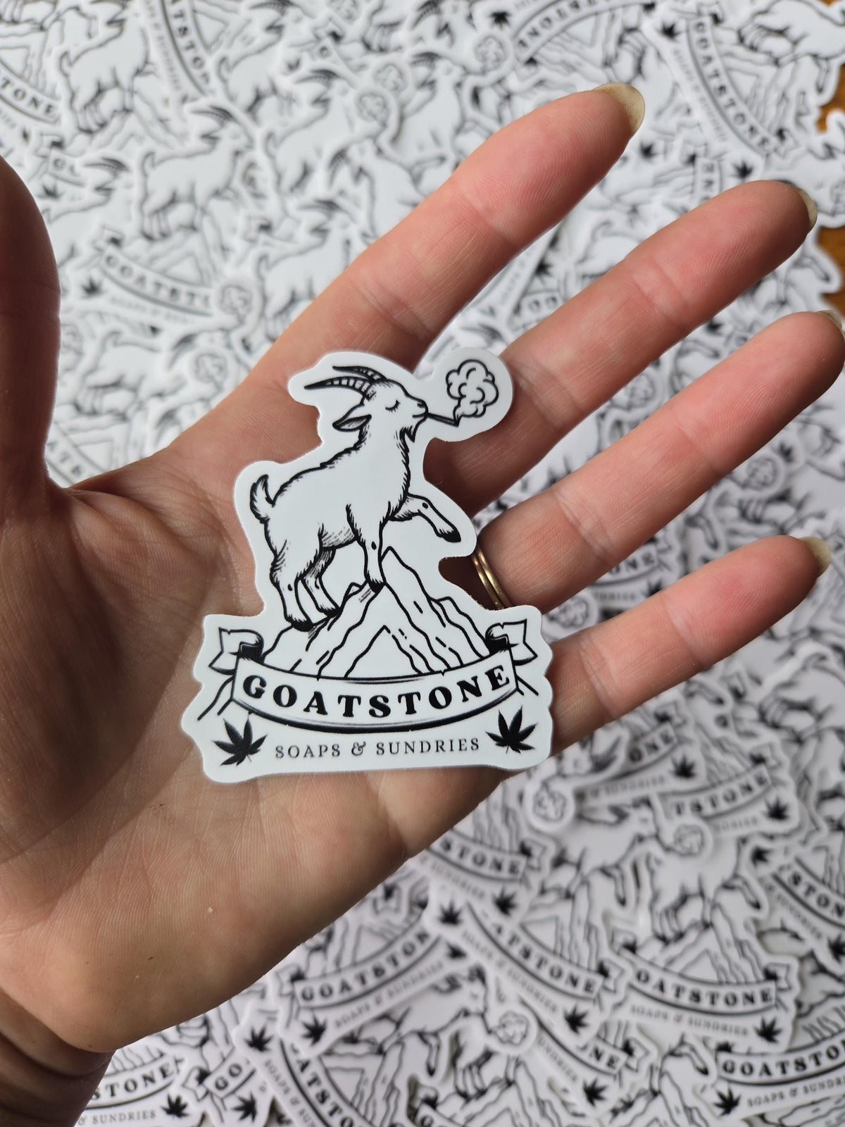 GOATSTONE 2" vinyl sticker weatherproof