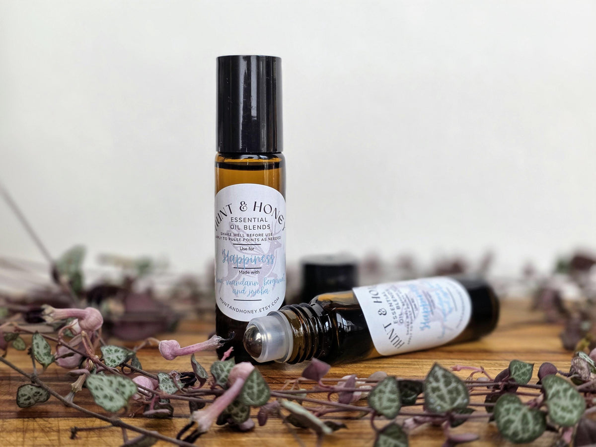 HAPPINESS - aromatherapy -essential oil roller ball