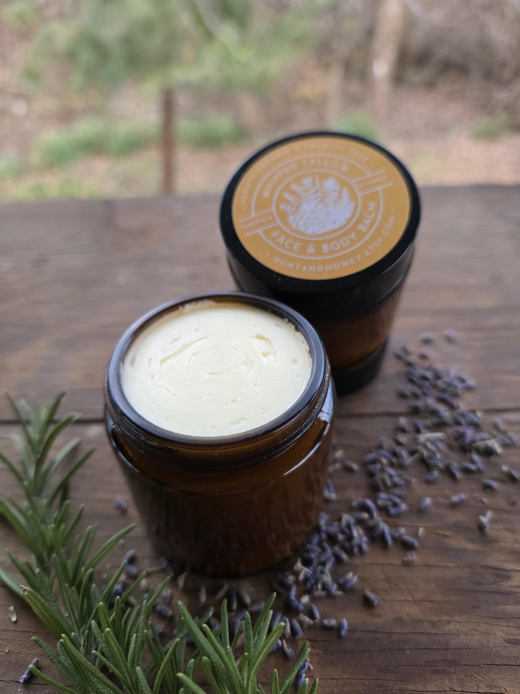 TALLOW face, hand, & body lotion - grass fed - natural skincare - rosemary lavender