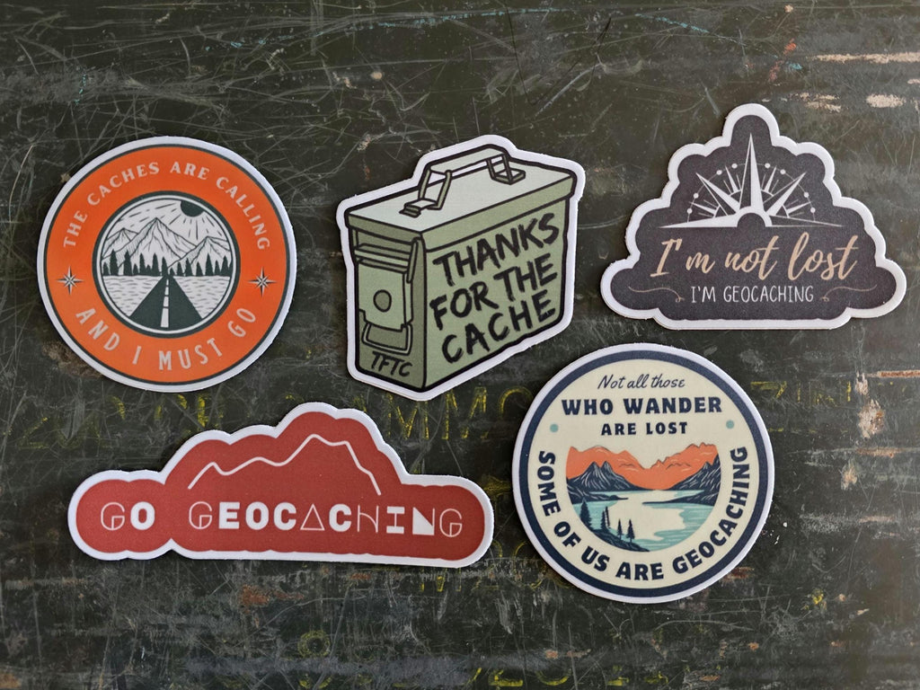 Geocaching Stickers – Weatherproof Vinyl Decal Pack